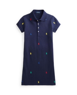 Big Girls Polo Pony Stretch Mesh Polo Dress