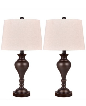Fangio Lighting Table Lamps With Usb Port, Set Of 2 In Oil Rubbed Bronze