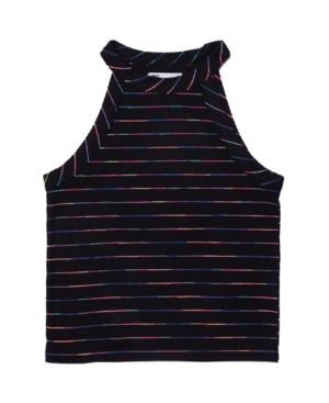Big Girls High Neck Striped Tank