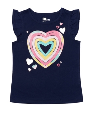 Little Girls Flutter Sleeve Graphic Tee