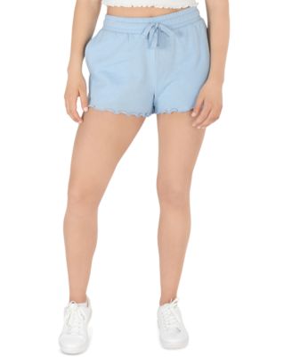 Hippie Rose - Juniors' Lettuce-Hem Shorts
