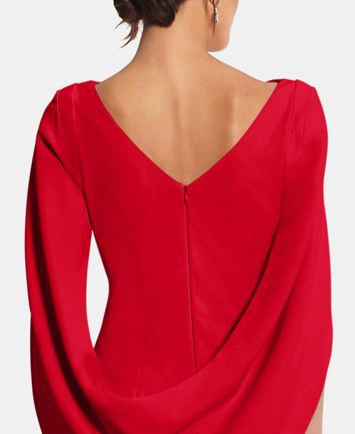 BETSY & ADAM CAPED SHEATH DRESS 