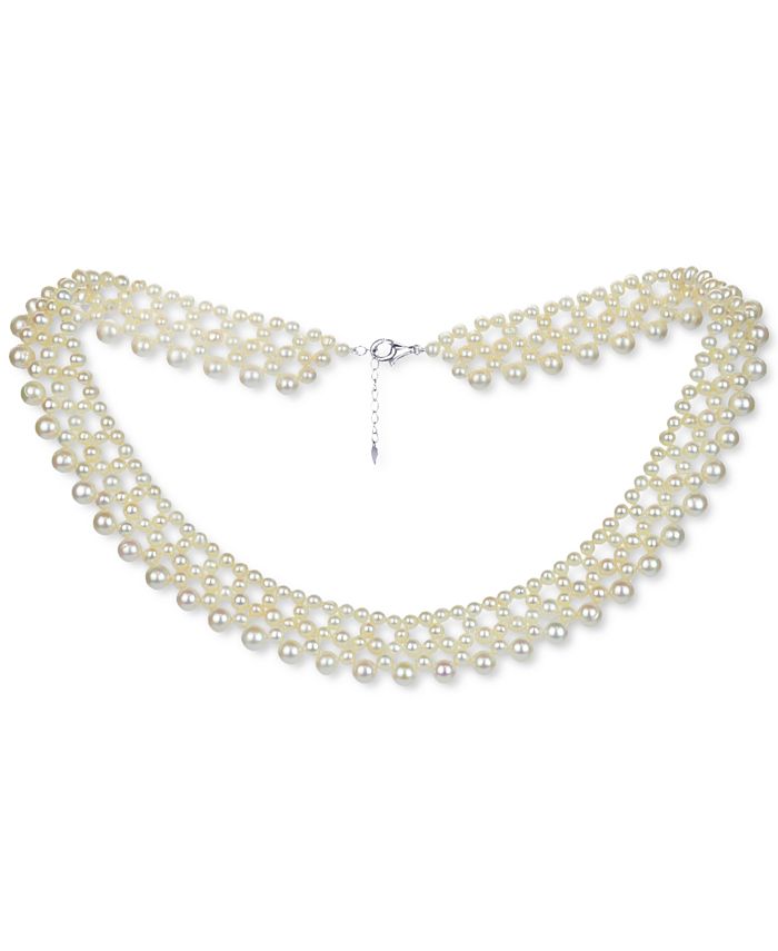 Macy's black pearl necklace clearance