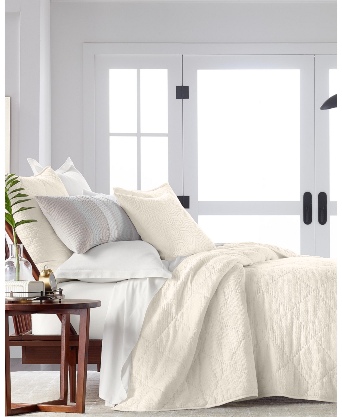 Hotel Collection Dobby Diamond 3-pc. Coverlet Set, Full/queen, Created For Macy's In Natural