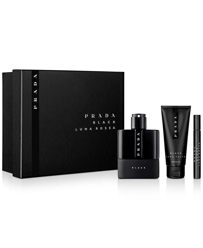 Macy\'s Luna Gift - Eau Prada 3-Pc. Men\'s Black Parfum de Rossa Set