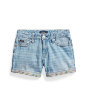 Floral Cotton Denim Short