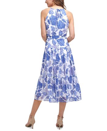 Jessica Howard Floral-Print Midi Dress - Macy's