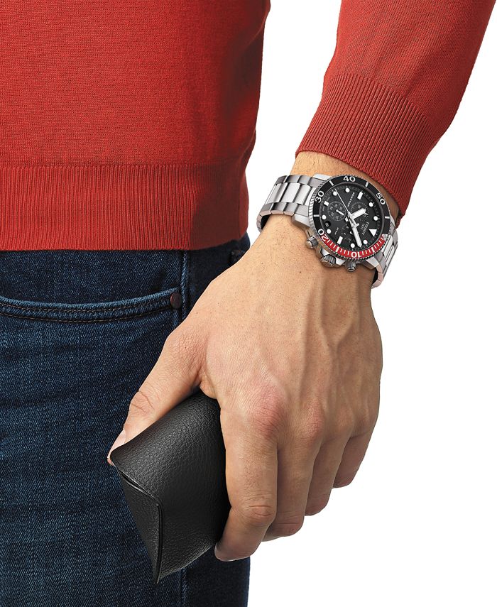 Tissot - Men's Swiss Chronograph Seastar 1000 Stainless Steel Bracelet Watch 46mm