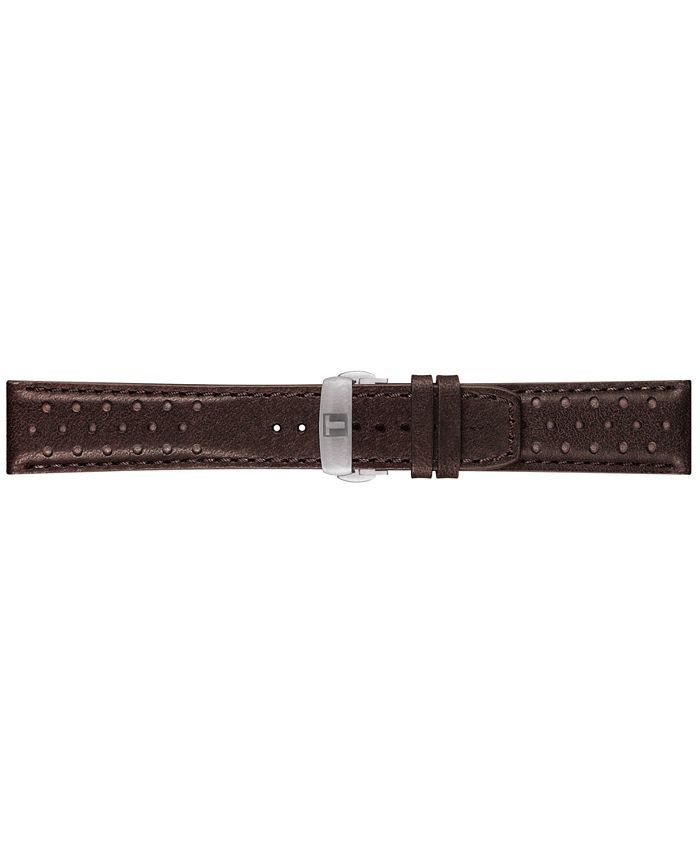 Tissot - Men's Swiss Chronograph PRS 516 Brown Perforated Leather Strap Watch 45mm
