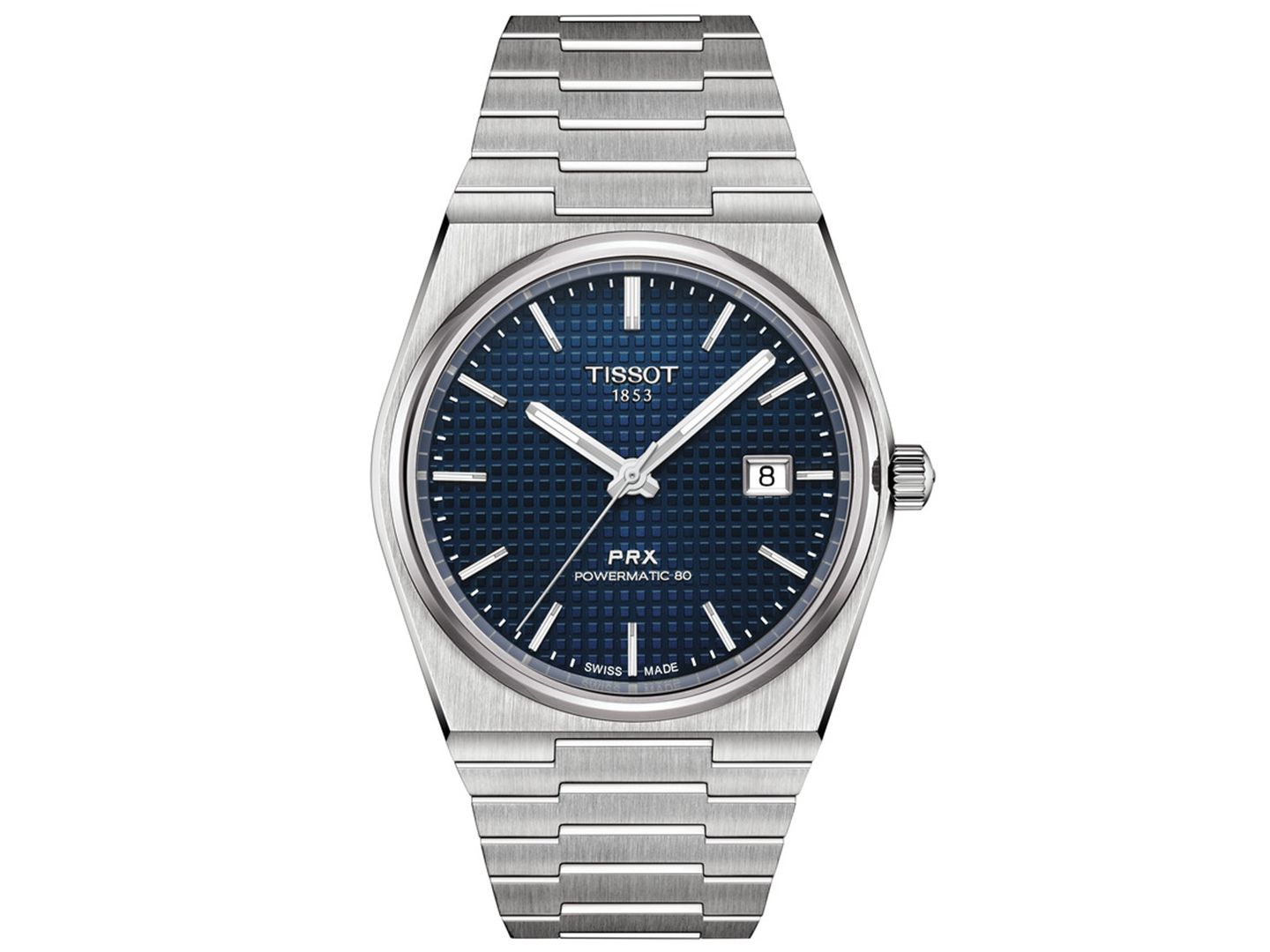Мужские часы Tissot Swiss Automatic PRX Powermatic 80 Stainless Steel Bracelet Watch 40mm — фото 1