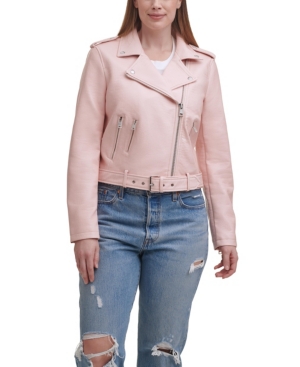 Levi's Plus Size Faux Leather Belted Motorcycle Jacket