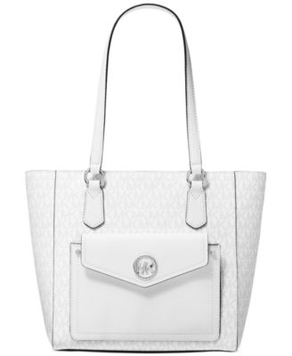 joey medium logo and leather tote bag