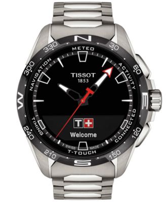 Tissot Men's Swiss T-Touch Connect Solar Titanium Bracelet Smart