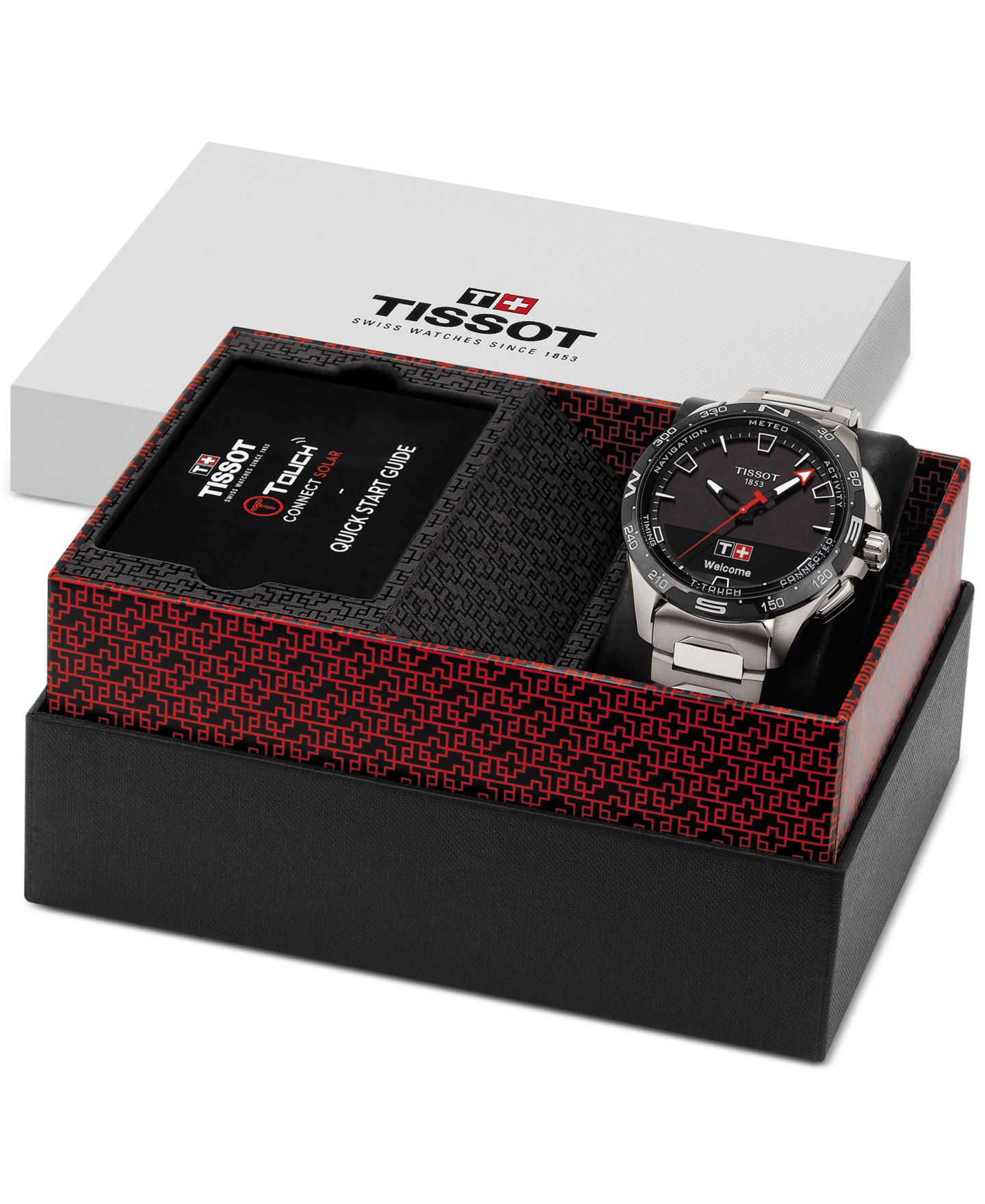 Мужские часы Tissot Swiss T-Touch Connect Solar Titanium Bracelet Smart Watch 48mm — фото 11