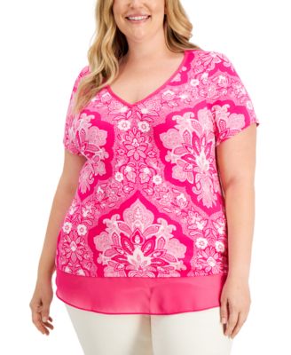 jm collection tops plus size