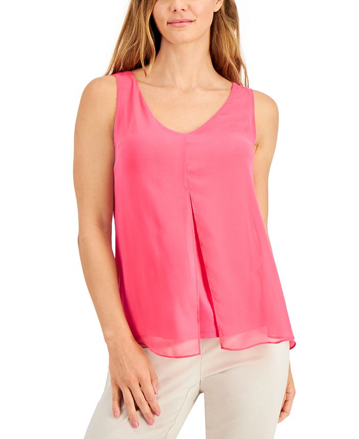 Macy's JM Collection ChiffonOverlay Tank Top, Created for Macy's Macy's