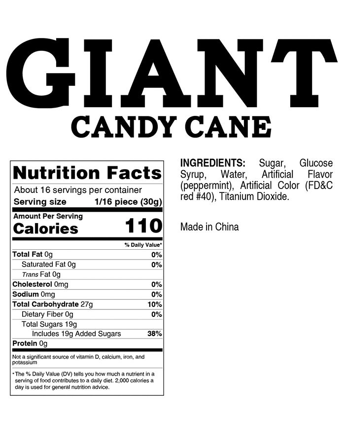 Macy's Candy Kitchen Giant 16Oz. Candy Cane, Created for Macy's Macy's