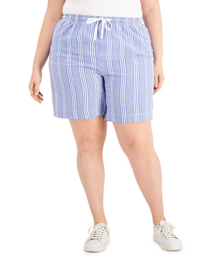 Seersucker shorts hot sale plus size