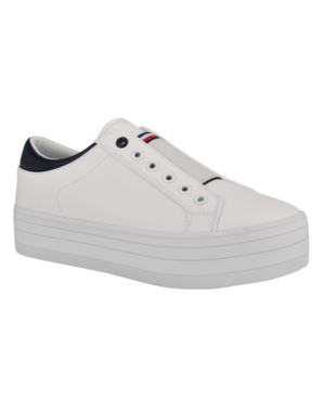 Tommy Hilfiger Women's Bridi Platform Sneakers Women's Shoes In White Multi