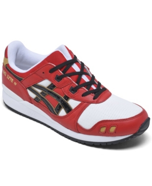 Asics Gel-lyte Iii Og Sneakers In Leather In Classic Red, Black