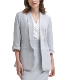 Open-Front 3/4-Sleeve Blazer