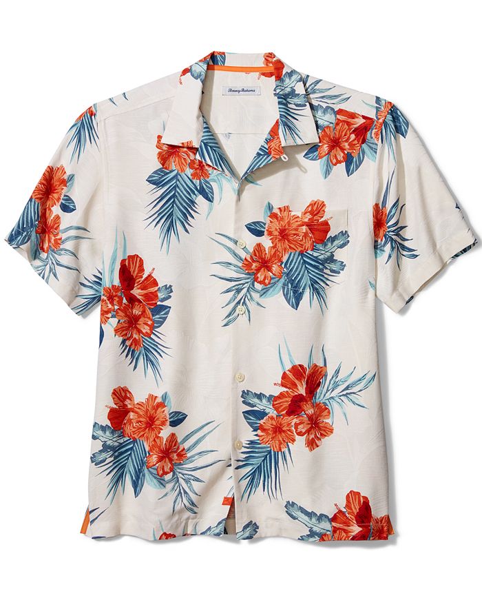 Tommy Bahama Men's Hilo Hibiscus Short-Sleeve Silk Shirt - Macy's