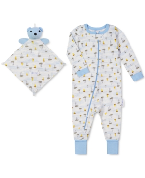 Max & Olivia Baby Boys Sailboat Coverall & Blanket Set