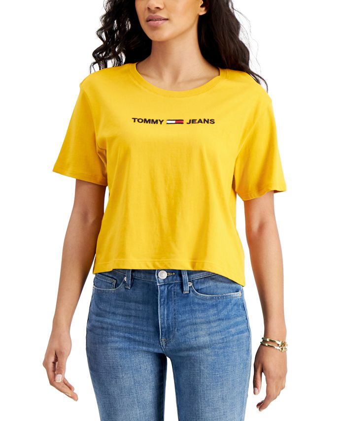 tommy cropped t shirt