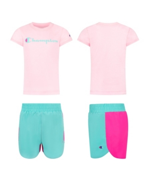 Toddler Girls Classic Script Tee and Shorts Set