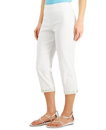 JM Collection Studded Capri Pants, Created for Macy's - Macy's