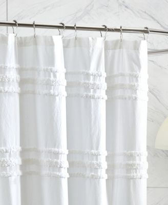 Chenille Stripe Shower Curtain, 72" x 72"