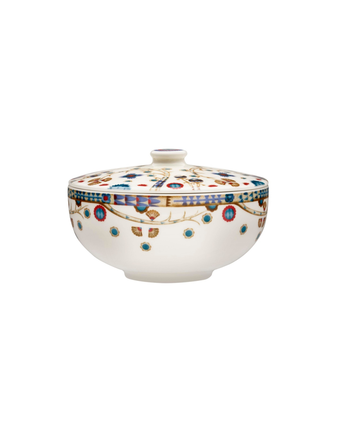 Taika Soup Bowl with lid 6.3" x 6.3" x 4.13" (27oz/.8L) - White