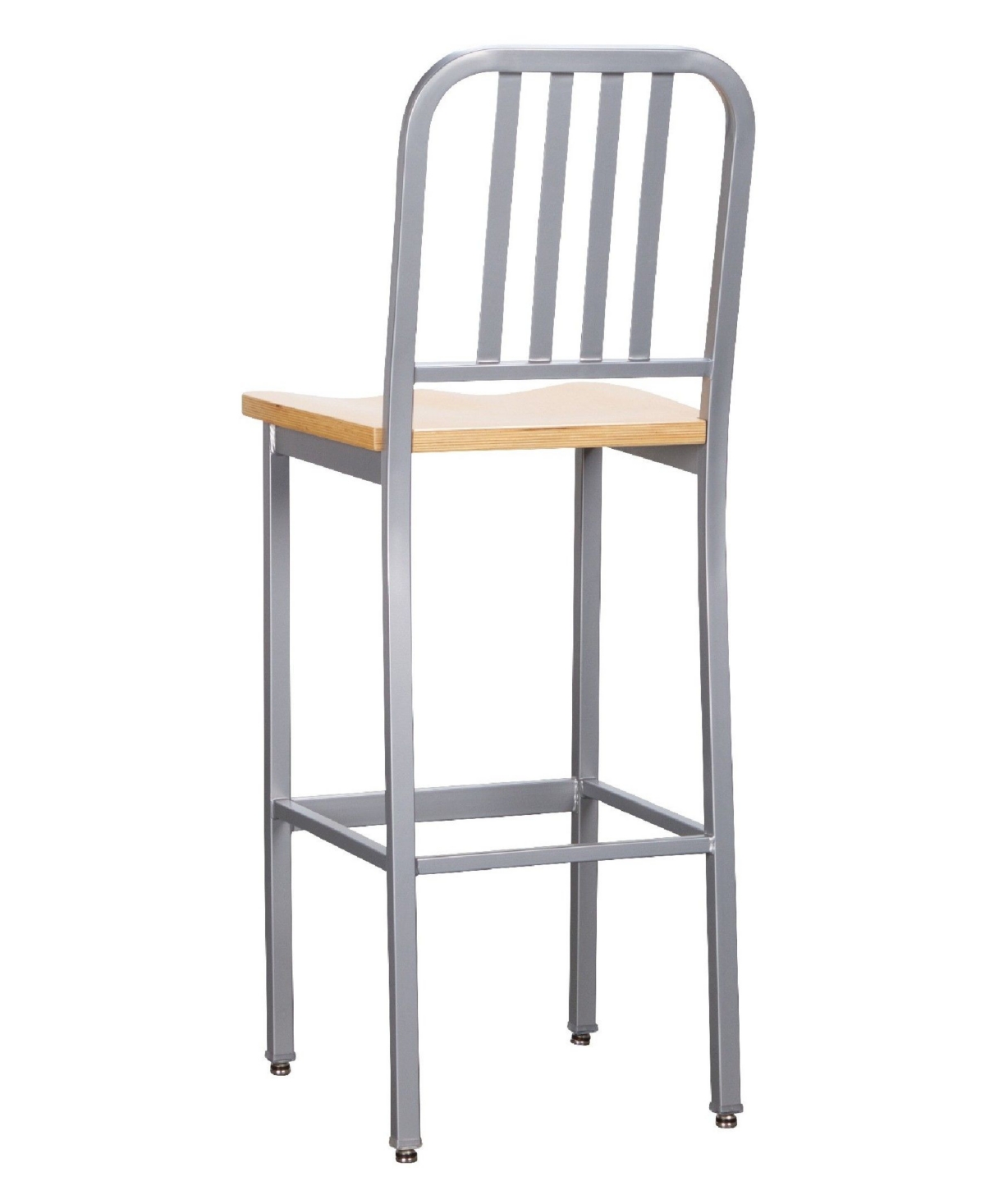 Linon Home Decor Ferncliff Barstool, Set of 2 - Silver-Tone