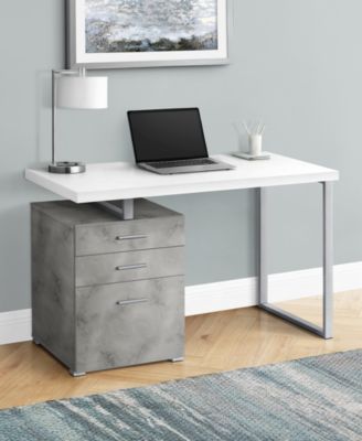 Desk with 3 Storage Drawers and Floating Desktop