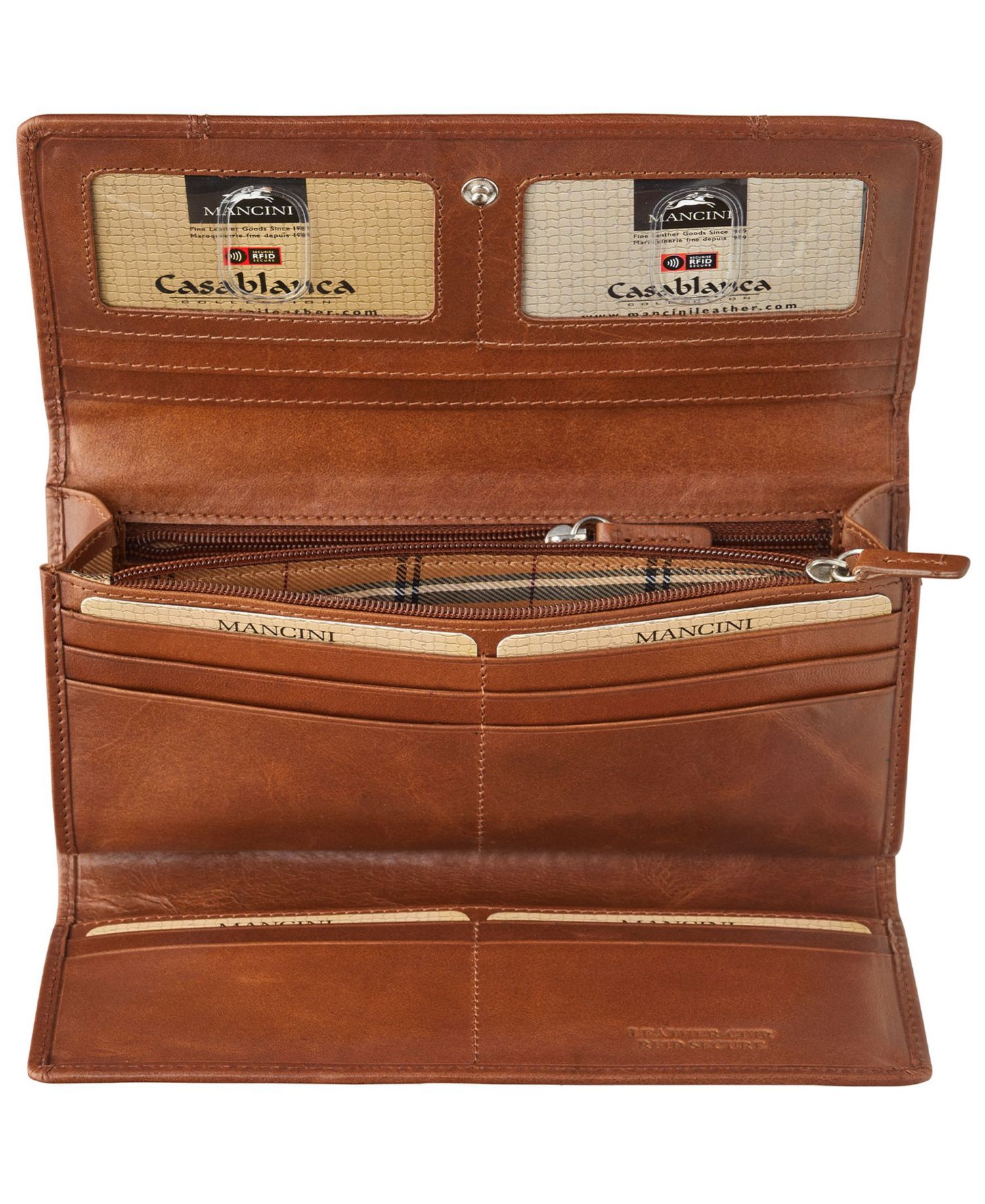 Casablanca Collection RFID Secure Ladies Trifold Wallet