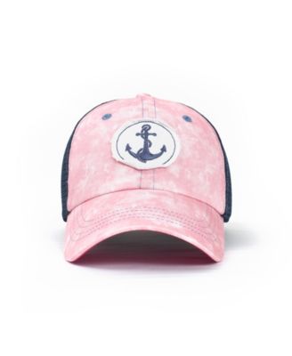 Matey Lady Women's Adjustable Snap Back Mesh Anchor Patch Trucker Hat