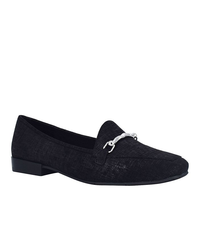 Macy's black sale loafers