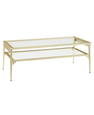Two Tier Glass and Metal Coffee Table