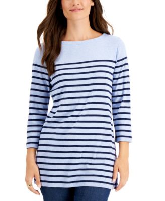 Striped Boat-Neck Top, Created for Macy's