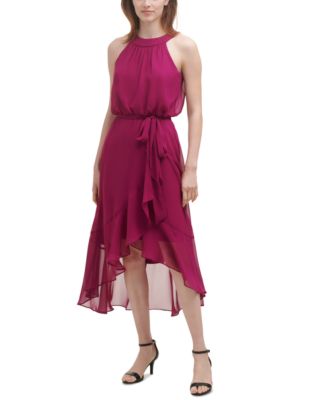 Jessica Howard - Chiffon Blouson High-Low Dress