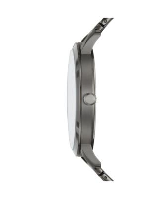 Men's Lux Luther Three Hand Gunmetal Gray Bracelet Watch 44mm