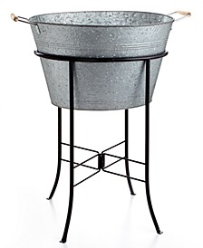 Masonware Galvanized Tin Party Tub with Stand