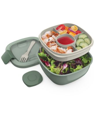 Browse Free HD Images of A Tupperware Lunch Box Separates Salad