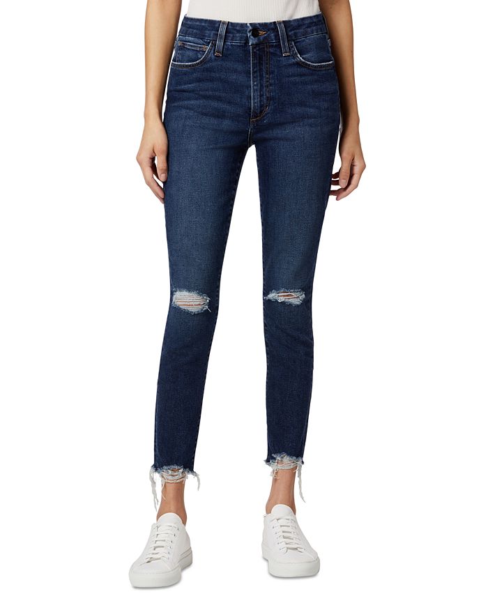Joe's Jeans Destructed RawHem Cropped Skinny Jeans Macy's