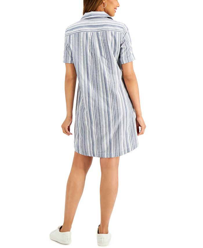 Karen Scott Cotton Seersucker Dress, Created for Macy's - Macy's