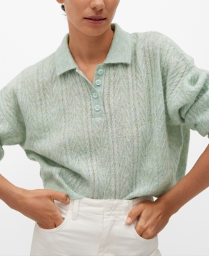 Contrasting Knitted Polo Shirt