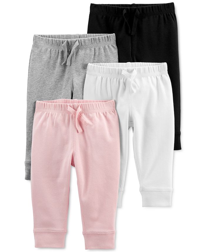 Carter's Baby Girls 4Pk. Cotton PullOn Pants Macy's