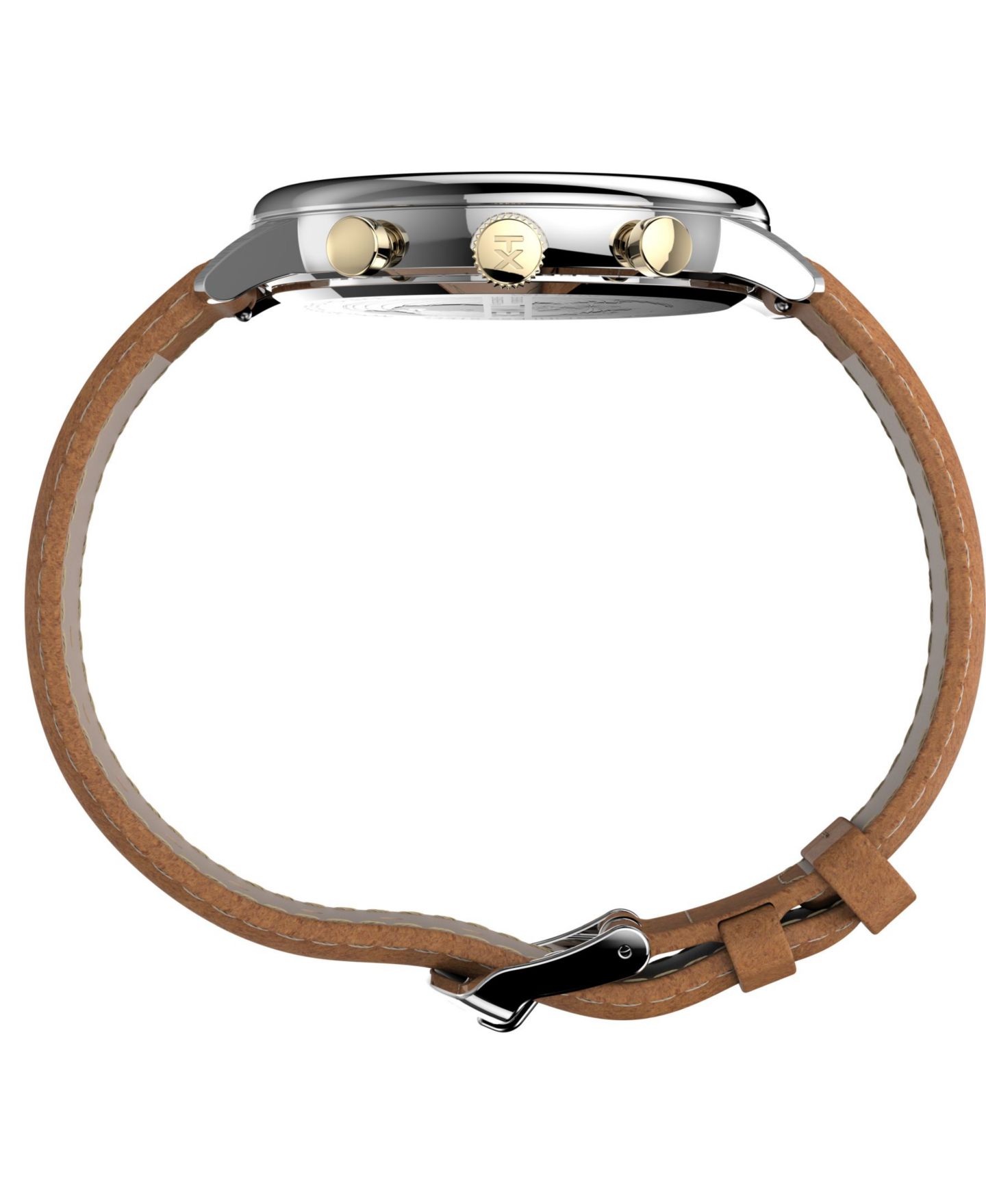 Мужские часы Timex Chicago Tan Leather Strap Watch 45mm — фото 5