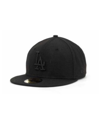 New Era Los Angeles Dodgers Black On Black Fashion 59FIFTY - Macy's