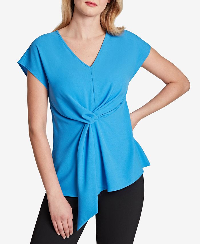 Tahari ASL Tie Waist Top Macy s